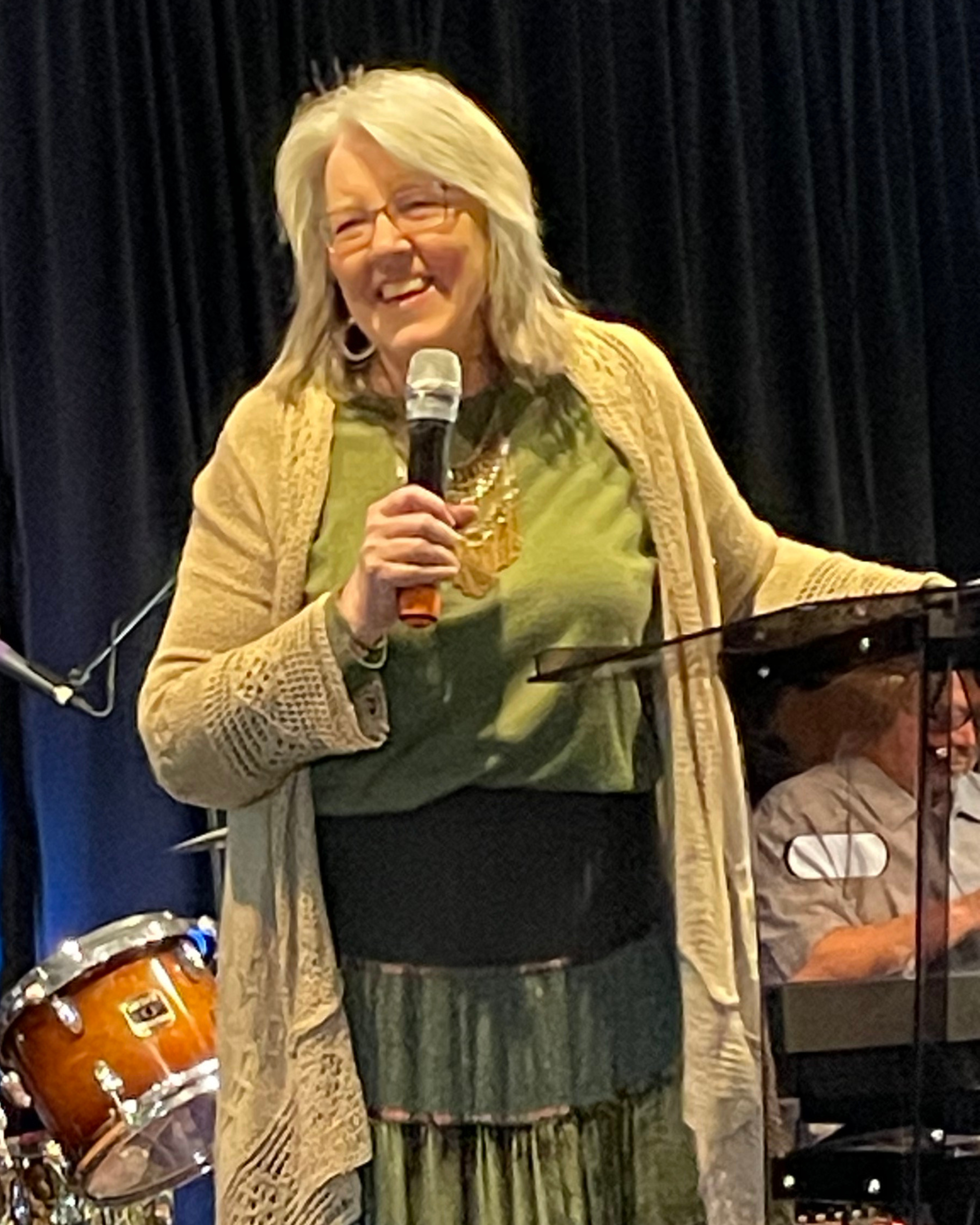 Lori ministering during a service at Hope Community Church